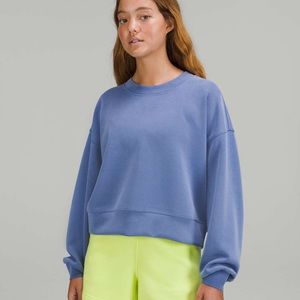 Lululemon Perfectly Oversized Cropped Crew *Softstreme Water Drop